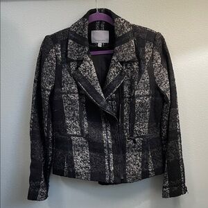 Classiques Entier Black and Gray Plaid Blazer